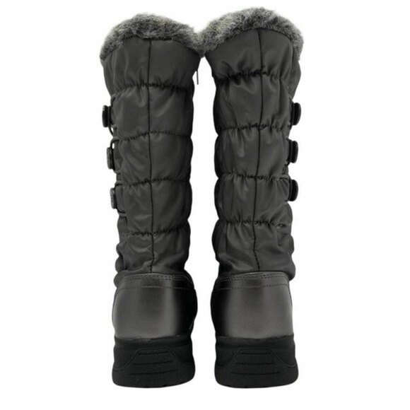 Aqua Stop Mongoose Winter Boots Faux Fur Lined Side Zipper Gray Size 7 - Picture 4 of 10